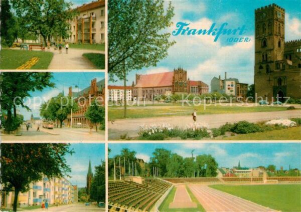 Frankfurt Oder Park Strassenpartien Burgturm Stadion