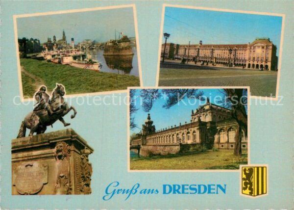 Dresden Dampferanlegestelle Zwinger Reiterdenkm