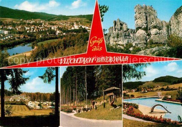 Viechtach Bayerischer Wald Panorama Felsenmassiv Campingplatz Schw