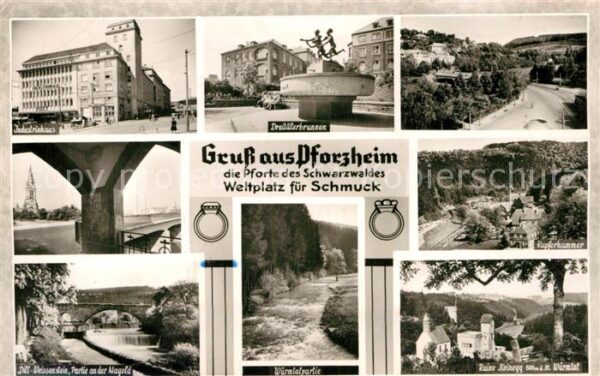 Pforzheim Industriehaus Dreitälerbrunnen Nagold W