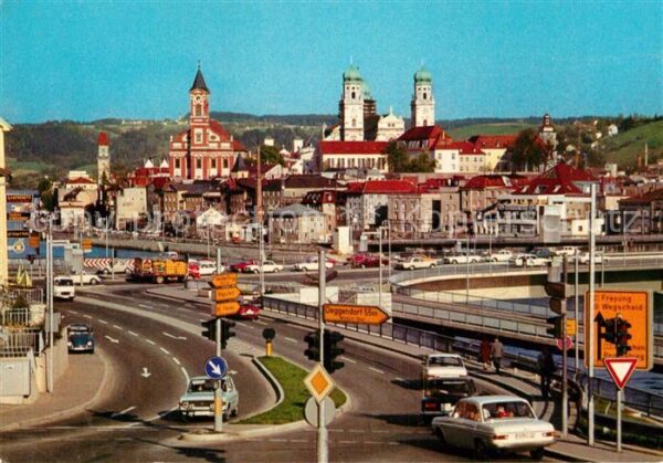 Passau Schanzelbrücke Altstadt Donau