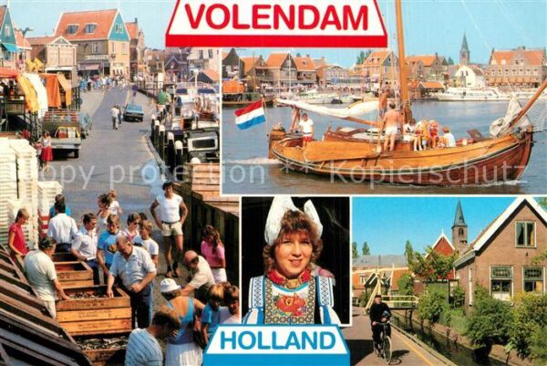 Volendam Hafen Stadtansicht