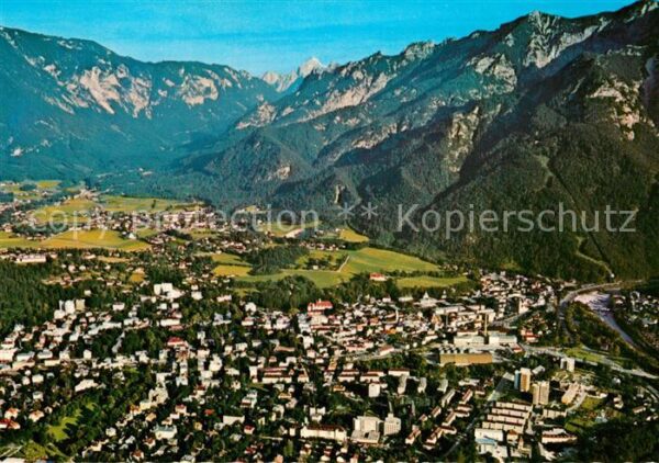 Bad Reichenhall Fliegeraufnahme Untersberg Lattengebirg
