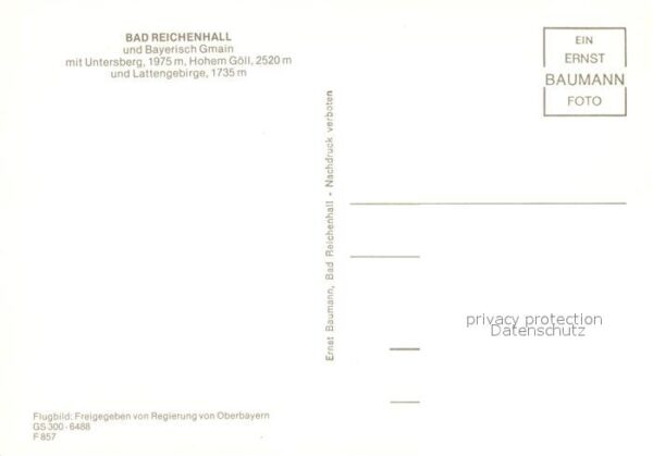 Bad Reichenhall Fliegeraufnahme Untersberg Lattengebirg – Bild 2