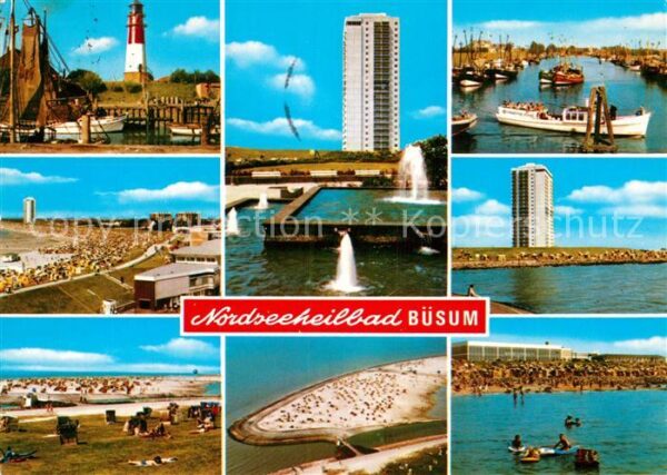 Buesum Nordseebad Leuchtturm Strand