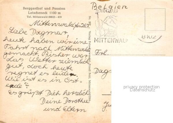 Mittenwald Bayern Berggasthof Pension Latscheneck – Bild 2