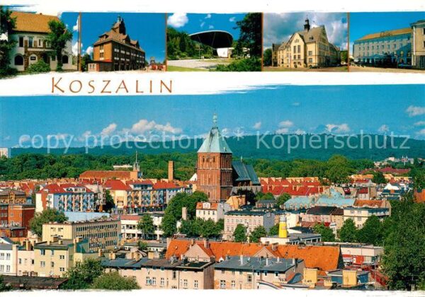Koszalin Koeslin Pommern Panorama Kirche Stadtansichten