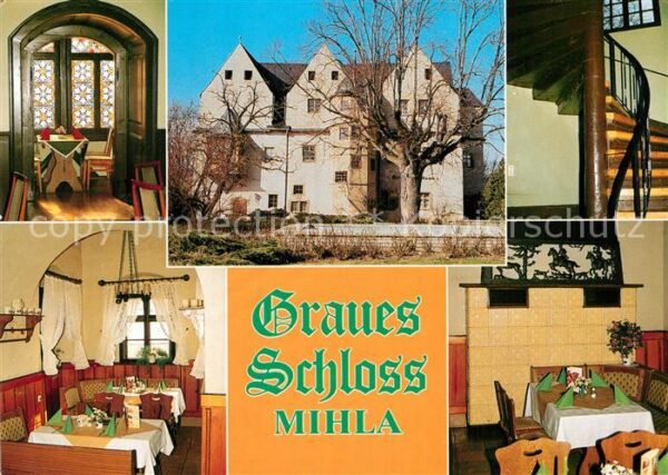Mihla Graues Schloss Gaststube Treppenaufgang