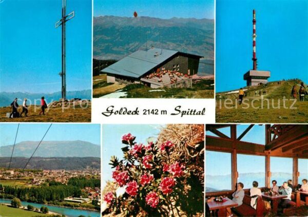 Spittal Drau Goldeck Gipfelkreuz Panorama Gipfelhaus