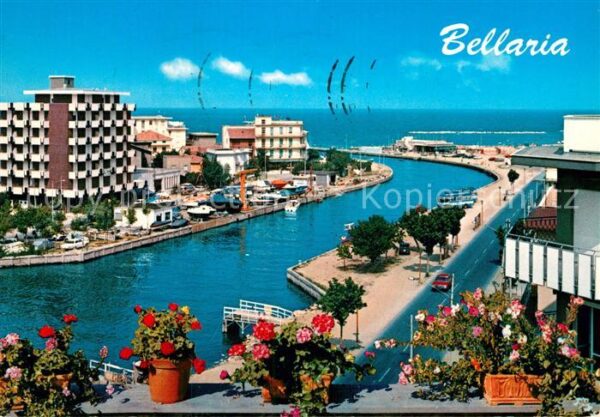 Bellaria Teilansicht mit Kanal und Hafen
