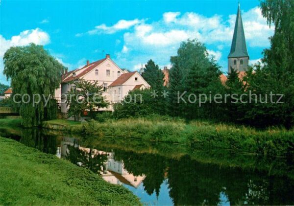 Buende Westfalen Partie an der Else mit Laurentiuskirche