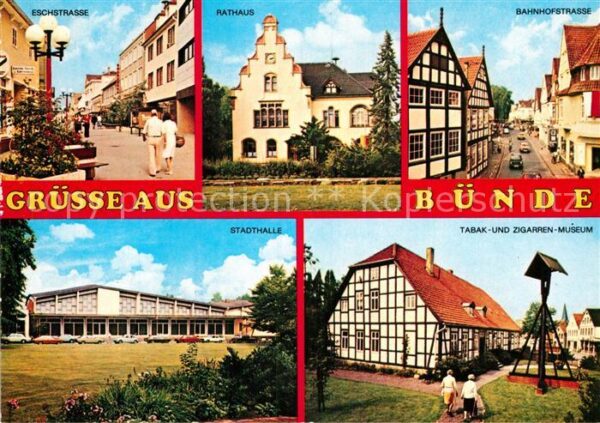 Buende Westfalen Bahnhofstrasse Eschstrasse Rathaus Stad
