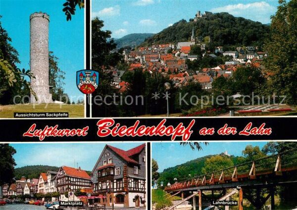 Biedenkopf Aussichtturm Sackpfeife Marktplatz Lahn
