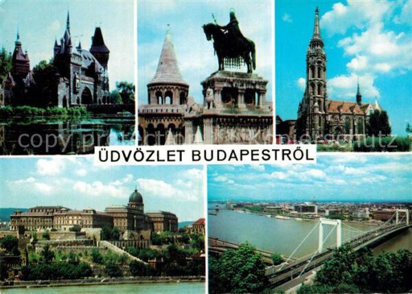 Budapest Fliegeraufnahme rücke Kirche Schloss