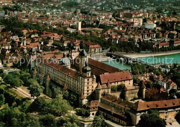 Wuerzburg Festung Marienberg Fliegeraufnahme