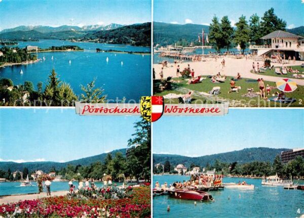 Poertschach Woerthersee Neues Strandbad bucht Blumenstrand Wass