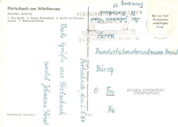 Poertschach Woerthersee Neues Strandbad bucht Blumenstrand Wass – Bild 2