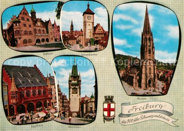 Freiburg Breisgau Münster Martinstor Kaufhaus Rathaus
