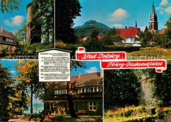 Bad Driburg Aussichtsturm Sachsenklause Burgruine
