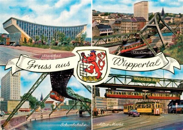 Wuppertal Stadtmitte Satdtbad Schwebebahn Alter M