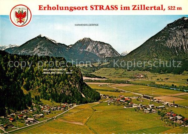 Strass Zillertal Fliegeraufnahme Karwendelgebirge Wallfa