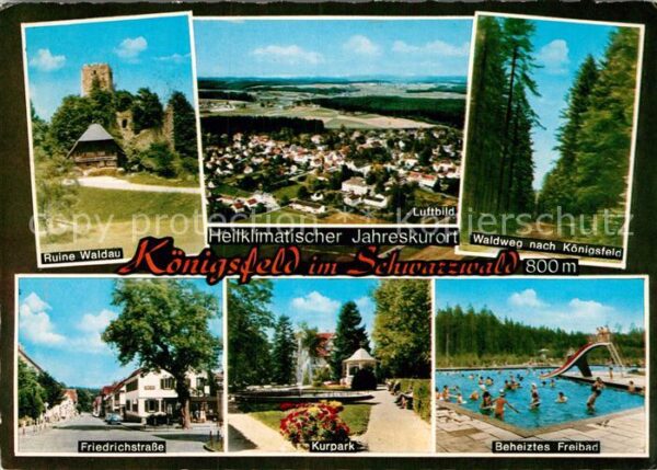 Koenigsfeld Schwarzwald Fliegeraufnahme Ruine Waldau Friedrichs