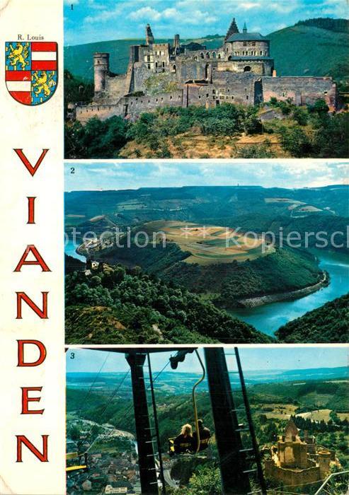 Vianden Chateau Panorama Tele Siege