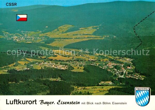 Bayerisch Eisenstein Fliegeraufnahme Böhmisch Eisenstein