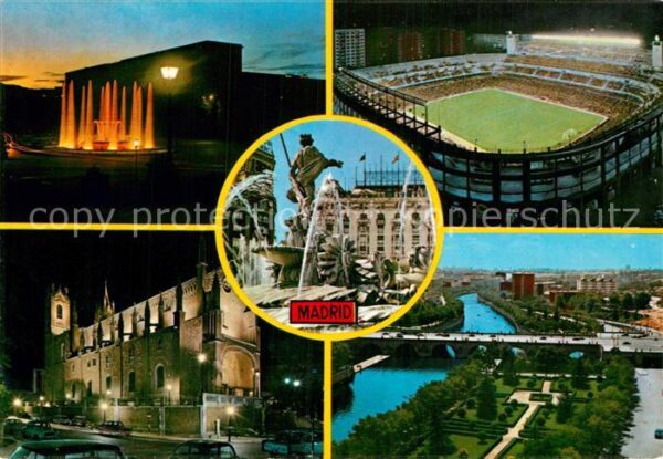Madrid Spain Wasserspiele Fußballstadion Schloss Par