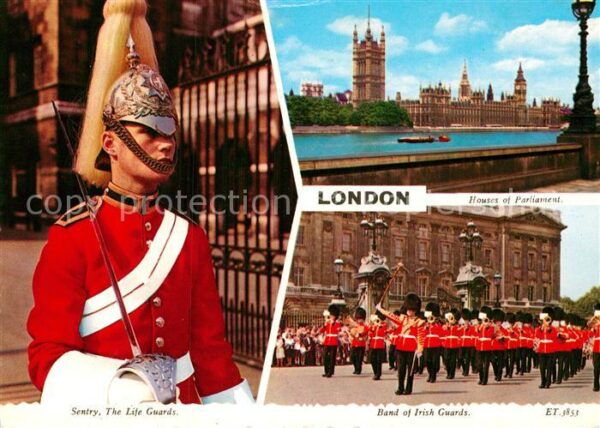 London Houses of Parliament Life Guards Band o
