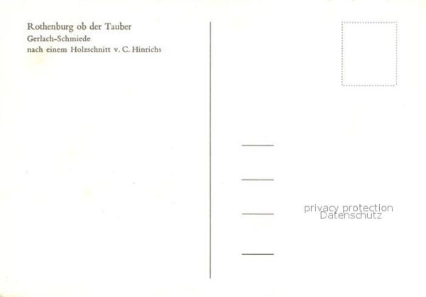 Rothenburg Tauber Gerlach Schmiede Holzschnitt Hinrichs – Bild 2