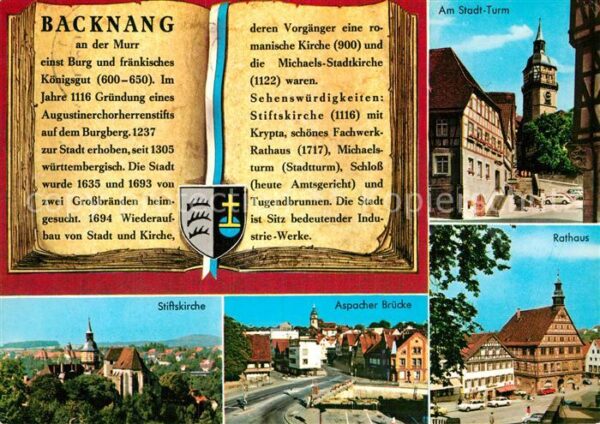 Backnang Stiftskirche Aspacher Brücke Rathaus St