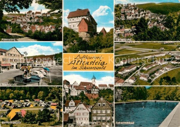 Altensteig Schwarzwald Schwimmbad Marktplatz Panorama Jugenddo