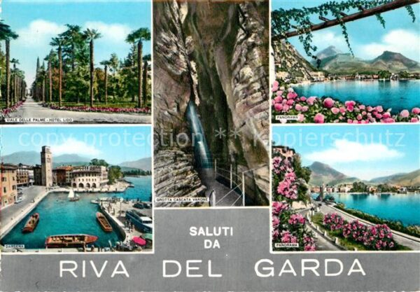 Riva del Garda Grotta Cascata Panorama Hafen