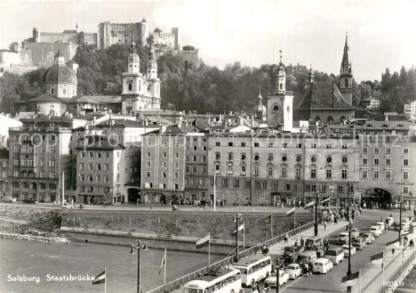 Salzburg Oesterreich Staatsbrücke Burg