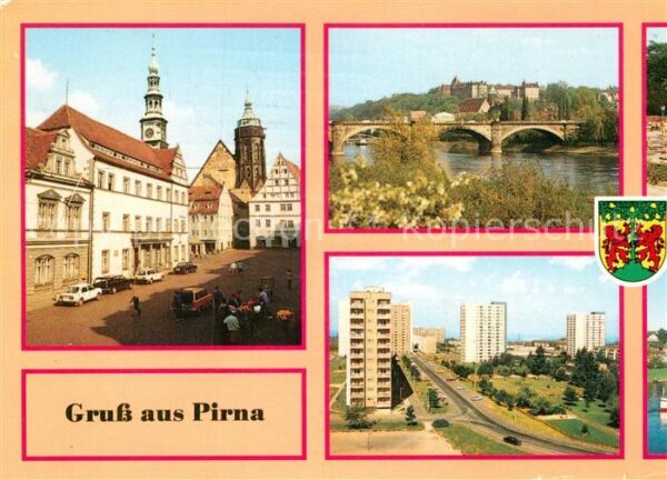 Pirna Markt Hochhäuser Brücke