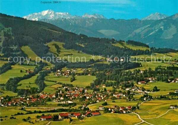 Bad Kohlgrub Fliegeraufnahme Hörnle Zugspitze