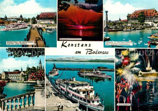 Konstanz Bodensee Hafen Konzil Gondelhafen Zeppelindenkma