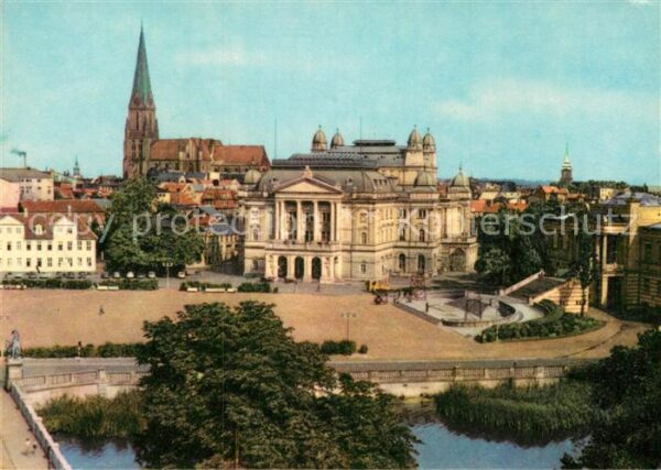 Schwerin Mecklenburg Theater Dom Alter Garten