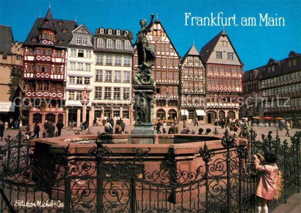 Frankfurt Main Fachwerkhäuser Brunnen Denkmal