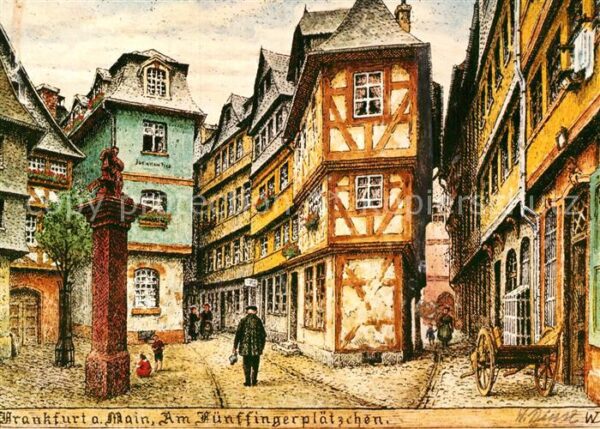 Frankfurt Main Am Fünffingerplätzchen Künstler Dinst