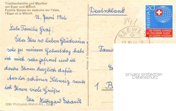 Trachten Schweiz Trachtenfamilie Maultier Eiger Mönch – Bild 2