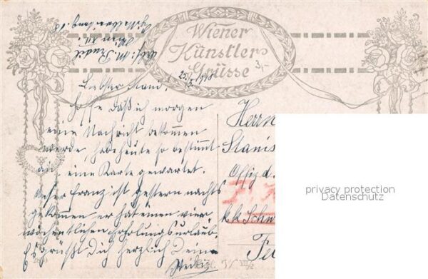 Kuenstlerkarte H. Ascher Alt-Wiener Stube – Bild 2