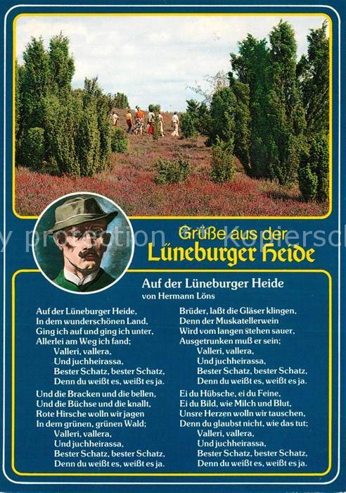 Gedicht auf AK Auf der Lüneburger Heide