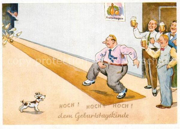 Kegeln Geburtstag Hund Bier