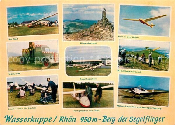 Segelflug Gliding Vol-Voile Vuolo-a-Vela Wasserkuppe Rhön Fliegerdenkmal Modellf