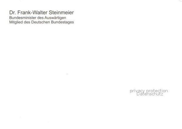 Politiker Dr. Frank-Walter Steinmeier Autogramm – Bild 2