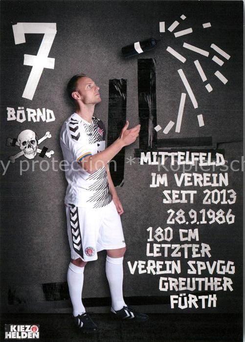 Fussball FC St. Pauli Bernd Nehrig Autogramm