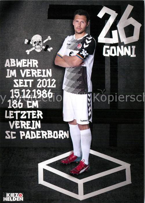 Fussball FC St. Pauli Sören Gonther Autogramm