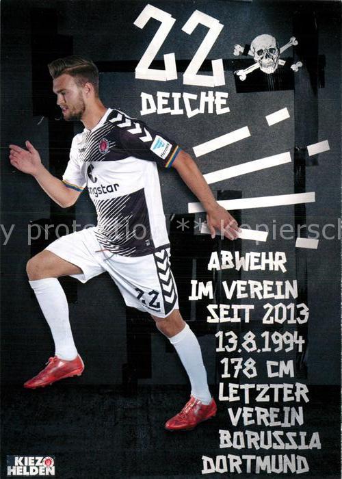 Fussball FC St. Pauli Yannick Deichmann Autogram